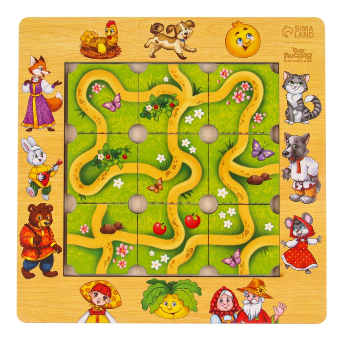 Дидактические игры и материалы Головоломка «Составь дорожку», русские народные сказки Дидактические игры и материалы Головоломка «Составь дорожку», русские народные сказки