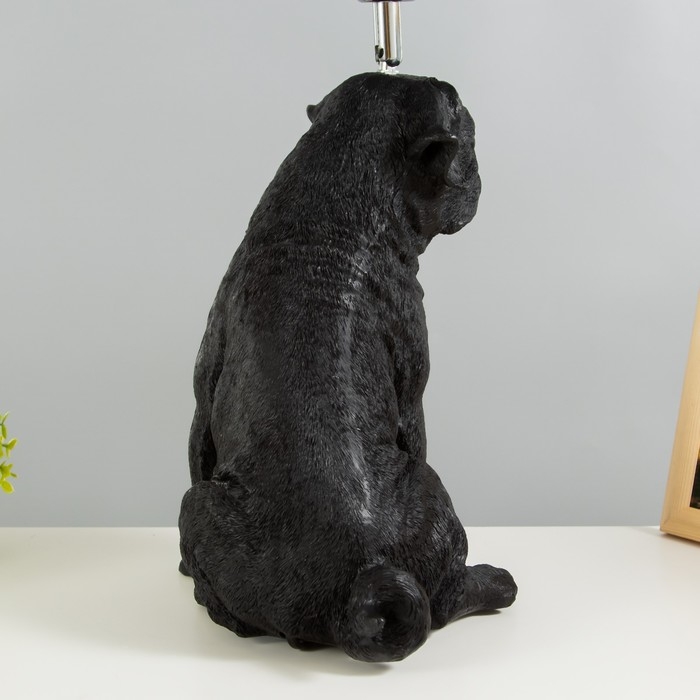 Настольная лампа Настольная лампа "Мопс" Е27 40Вт черный 20х21х59см RISALUX