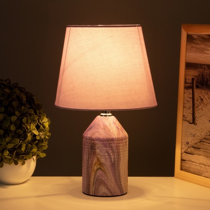 Лампа настольная Лампа настольная "Жизель" 1х40Вт Е14 сиреневый 20х20х32см