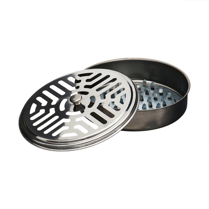 Подставка под спирали от комаров, для благовоний, с крышкой, металл, Greengo Подставка под спирали от комаров, для благовоний, с крышкой, металл, Greengo