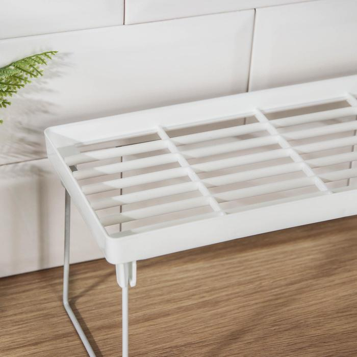 Полка универсальная складная, 39×14×15,5 см, цвет белый Полка универсальная складная, 39×14×15,5 см, цвет белый