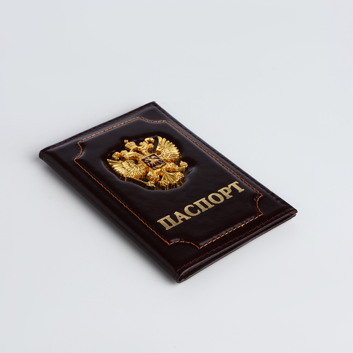 Обложка для паспорта, цвет коричневый Обложка для паспорта, цвет коричневый