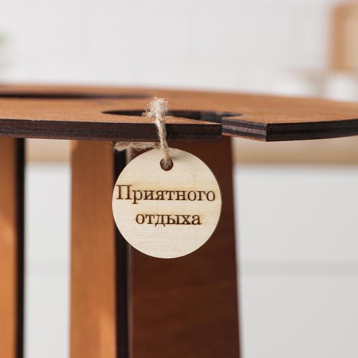 Столик-поднос для вина и двух бокалов, 40×25×30 см Столик-поднос для вина и двух бокалов, 40×25×30 см