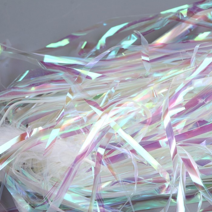 Набор для творчества и декора &laquo;Перья белые + наполнитель&raquo;, цвет серебро