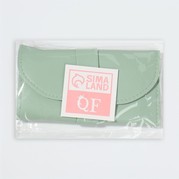 Набор маникюрный «Люси», 10 предметов, кожзам-чехол, цвет ментоловый