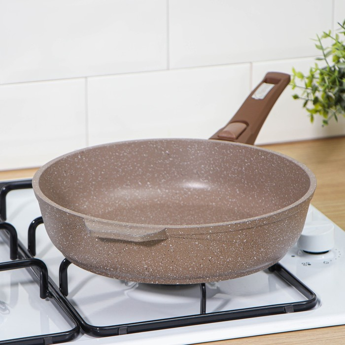 Сковорода «Гранит Brown», d=26 см, антипригарное покрытие, съёмная ручка, цвет МИКС Сковорода «Гранит Brown», d=26 см, антипригарное покрытие, съёмная ручка, цвет МИКС