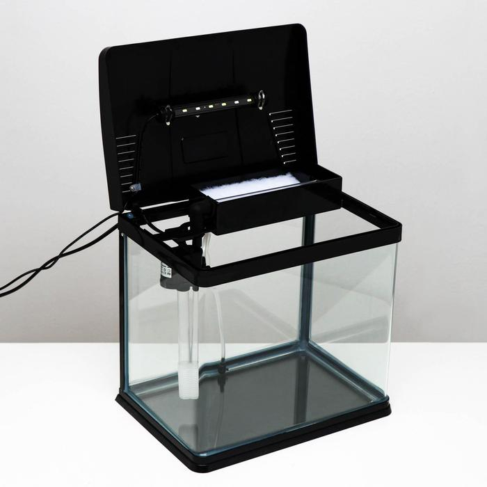 Аквариум SeaStar HX-320F в комплекте: LED-лампа, фильтр, 18 л, черный Аквариум SeaStar HX-320F в комплекте: LED-лампа, фильтр, 18 л, черный