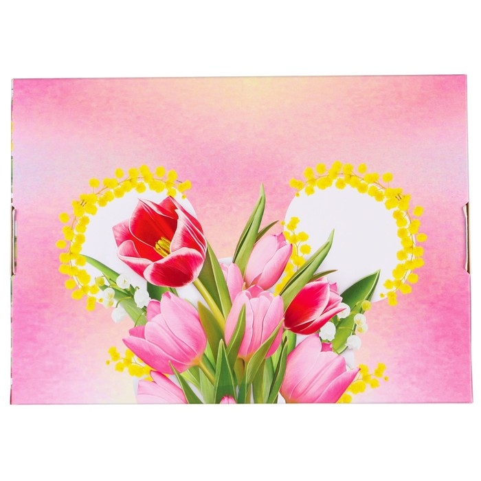 Подарочная коробка, складная Подарочная коробка, складная "8 Марта" 16х23х7.5 см, Минни Маус