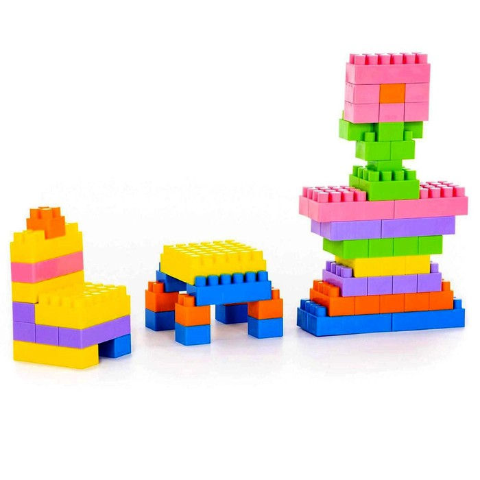 Конструктор средний, 72 элемента, МИКС Конструктор средний, 72 элемента, МИКС