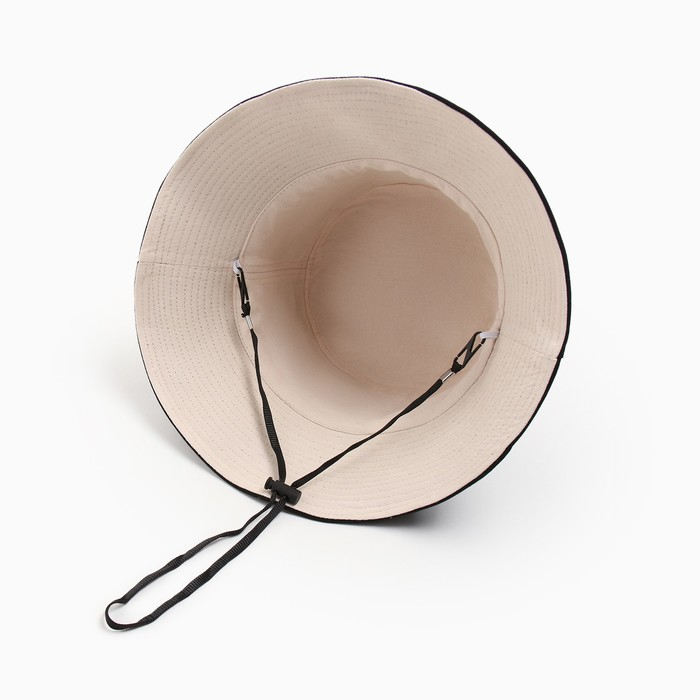 Панама двусторонняя MINAKU, цвет чёрный/бежевый, размер 56 Панама двусторонняя MINAKU, цвет чёрный/бежевый, размер 56