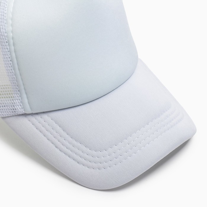 Бейсболка с сеткой MINAKU, цвет белый, размер 56-58 Бейсболка с сеткой MINAKU, цвет белый, размер 56-58