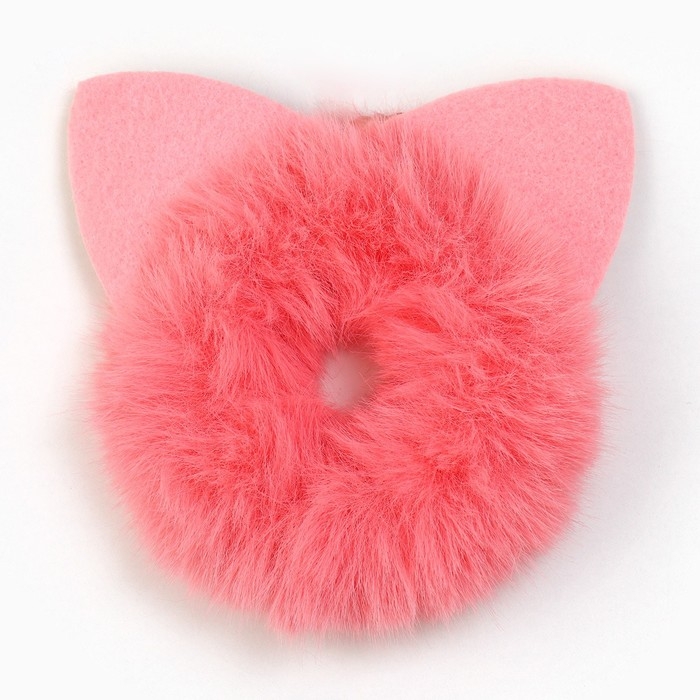 Резинка для волос пушистая «Киса» с ушками, 1 х 6 х 8 см Резинка для волос пушистая «Киса» с ушками, 1 х 6 х 8 см