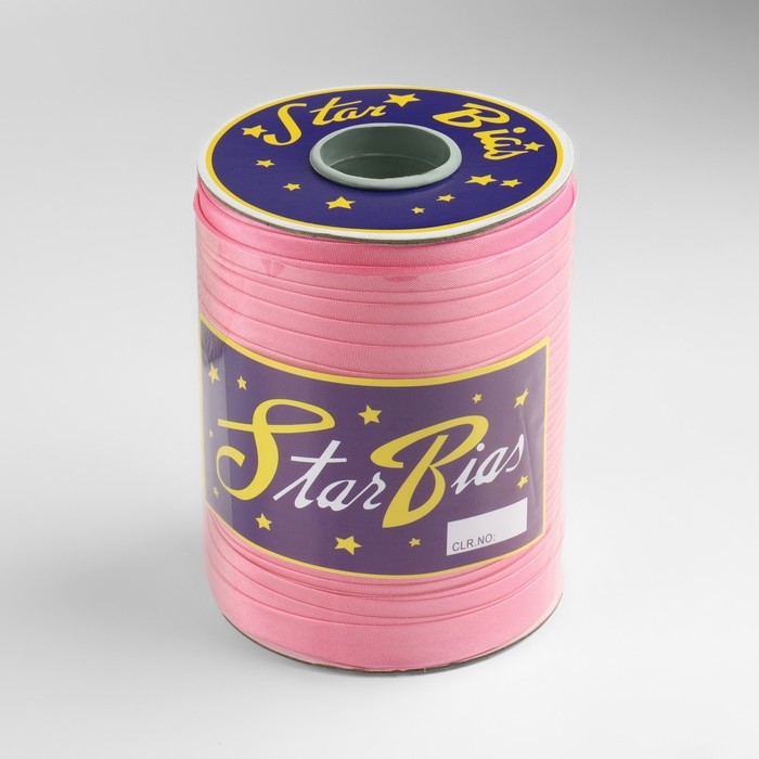 Косая бейка, атласная, 15 мм × 132 ± 1 м, цвет розовый №9111 Косая бейка, атласная, 15 мм × 132 ± 1 м, цвет розовый №9111