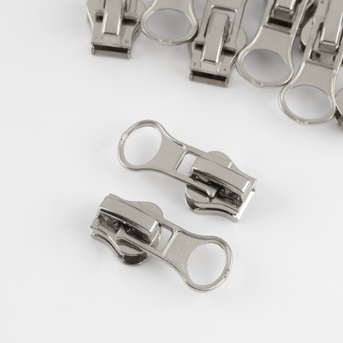 Бегунок автоматический для молнии «Трактор», №5, 10 шт, цвет никель Бегунок автоматический для молнии «Трактор», №5, 10 шт, цвет никель