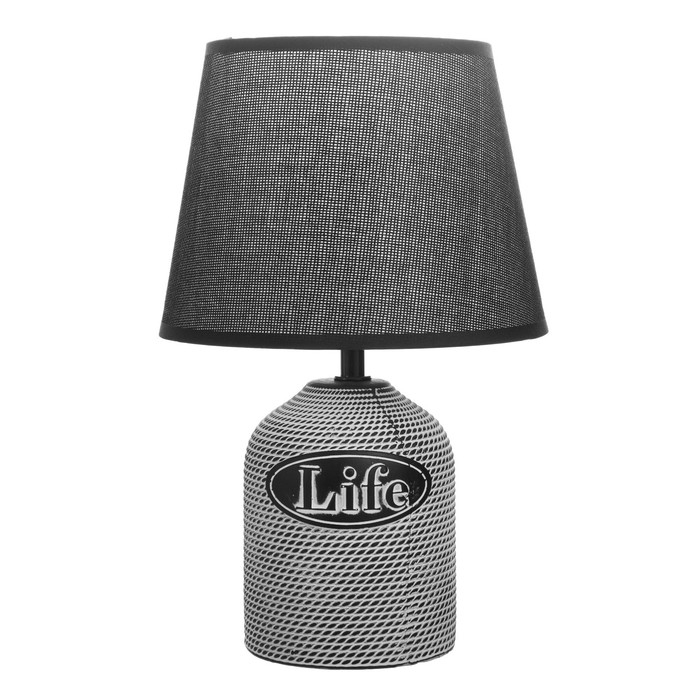 Настольная лампа Настольная лампа "Бенефит" E14 40Вт черный 20х20х31 см RISALUX