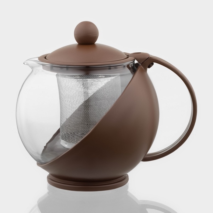 Чайник стеклянный заварочный «Забота» матовый, 700 мл, с металлическим ситом, цвета МИКС Чайник стеклянный заварочный «Забота» матовый, 700 мл, с металлическим ситом, цвета МИКС