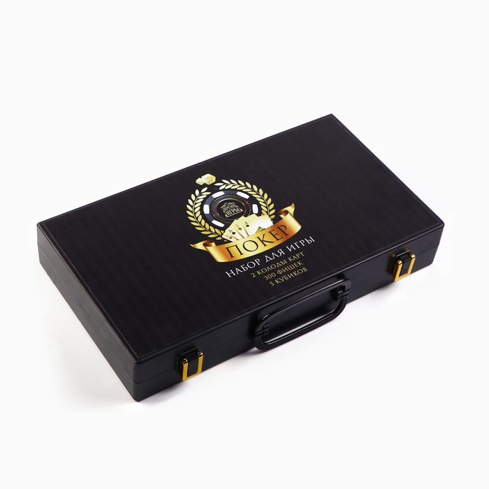 Покер  Покер "Время игры", набор для игры (300 фишек, 2 колоды карт, 5 кубиков)