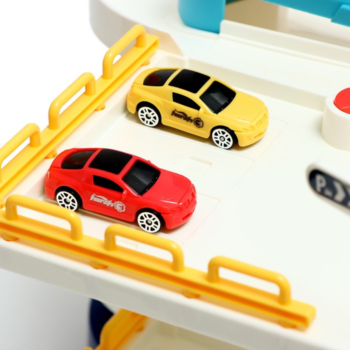 Парковка «Городская», с лифтом, 3 уровня, 4 машинки, световые и звуковые эффекты Парковка «Городская», с лифтом, 3 уровня, 4 машинки, световые и звуковые эффекты