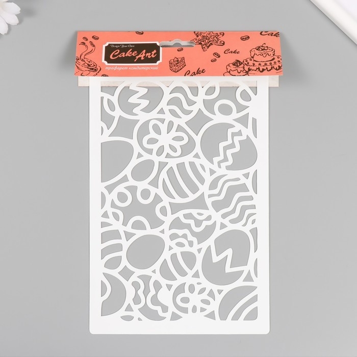 Трафарет пластиковый Трафарет пластиковый "Яйца" 16х24 см