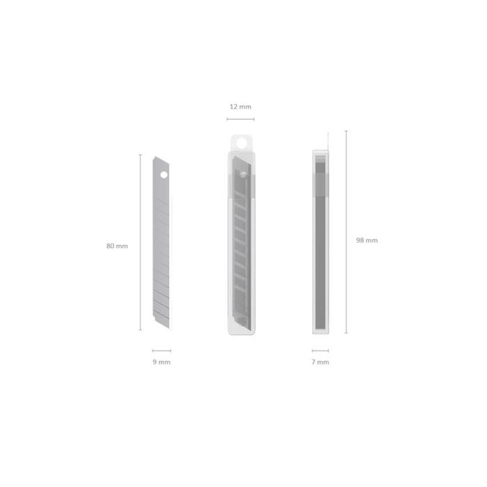 Лезвия для канцелярского ножа 9 мм, 10 шт., Erich Krause, в пластиковом контейнере Лезвия для канцелярского ножа 9 мм, 10 шт., Erich Krause, в пластиковом контейнере