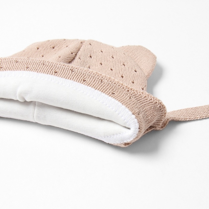 Шапка детская MINAKU, р-р 44-46, цвет бежевый Шапка детская MINAKU, р-р 44-46, цвет бежевый