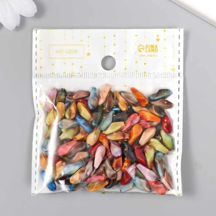 Бусины для творчества пластик под камень Бусины для творчества пластик под камень "Природная форма" набор 15 гр 0,5х0,5х1,3 см