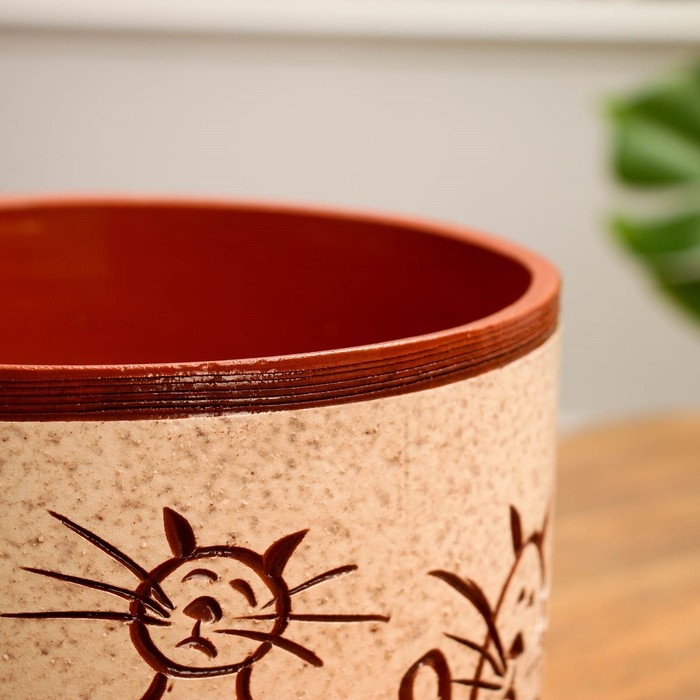 Горшок цветочный Горшок цветочный "Атлант" котики 5 л