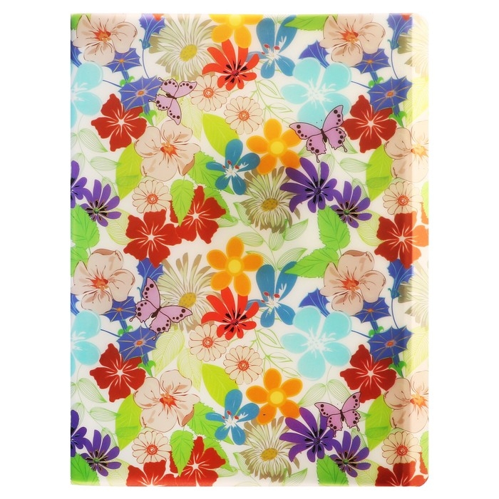 Папка с 30 вкладышами Calligrata Папка с 30 вкладышами Calligrata "Цветы" А4, пластик, 400 мкм, МИКС