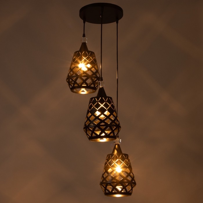 Светильник BayerLux Светильник BayerLux "Ковальце" 3хЕ27 40Вт черный 33х33х35-120см