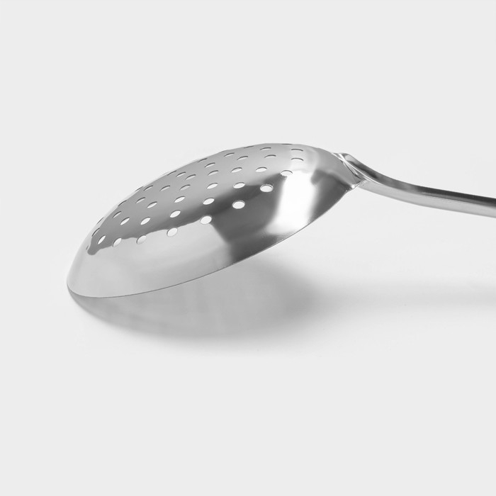 Шумовка из нержавеющей стали Доляна «Стандарт», h=32 см, цвет серебряный Шумовка из нержавеющей стали Доляна «Стандарт», h=32 см, цвет серебряный