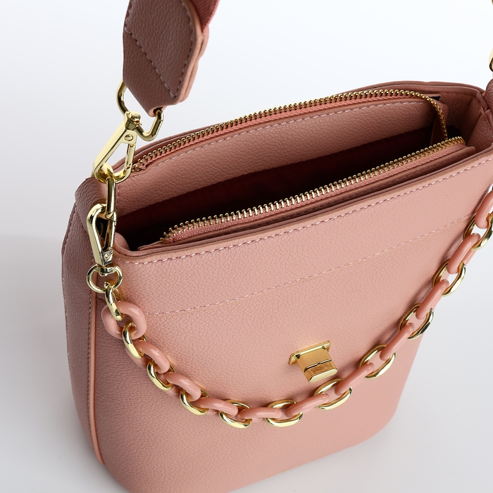 Сумка-мессенджер на застёжке, цвет розовый Сумка-мессенджер на застёжке, цвет розовый