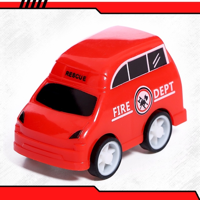 Набор машин «Пожарная», 4 машинки и вертолёт, инерция Набор машин «Пожарная», 4 машинки и вертолёт, инерция