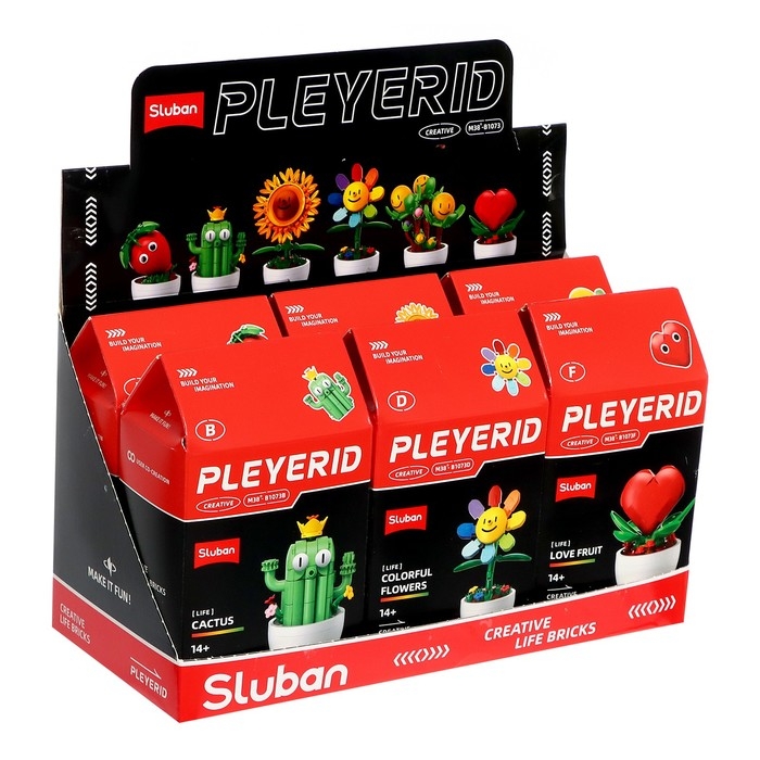 Конструктор «Цветы в горшочке», 6 видов, МИКС Конструктор «Цветы в горшочке», 6 видов, МИКС