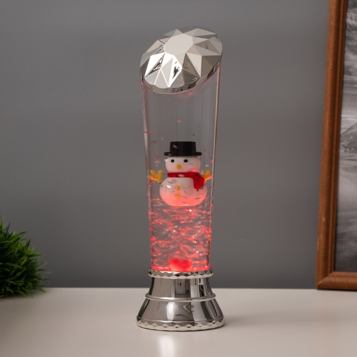 Лава лампа «Снеговик» LED 3хААА, USB серебро 6,5х8х23,7см Лава лампа «Снеговик» LED 3хААА, USB серебро 6,5х8х23,7см