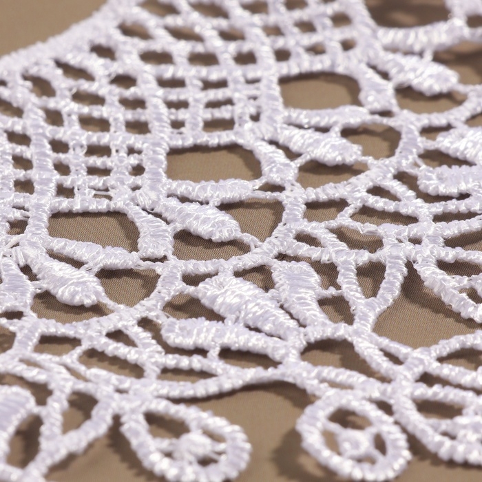 Воротник пришивной, гипюровый, 23 × 7,5 см, цвет белый Воротник пришивной, гипюровый, 23 × 7,5 см, цвет белый