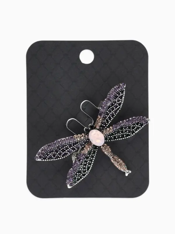 Брошь &laquo;Стрекоза&raquo;, разноцветная в чернёном серебре