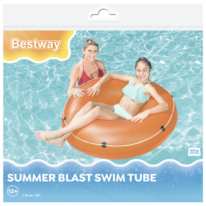 Круг для плавания со шнуром, d=119 см, от 12 лет, цвет МИКС, 36120 Bestway