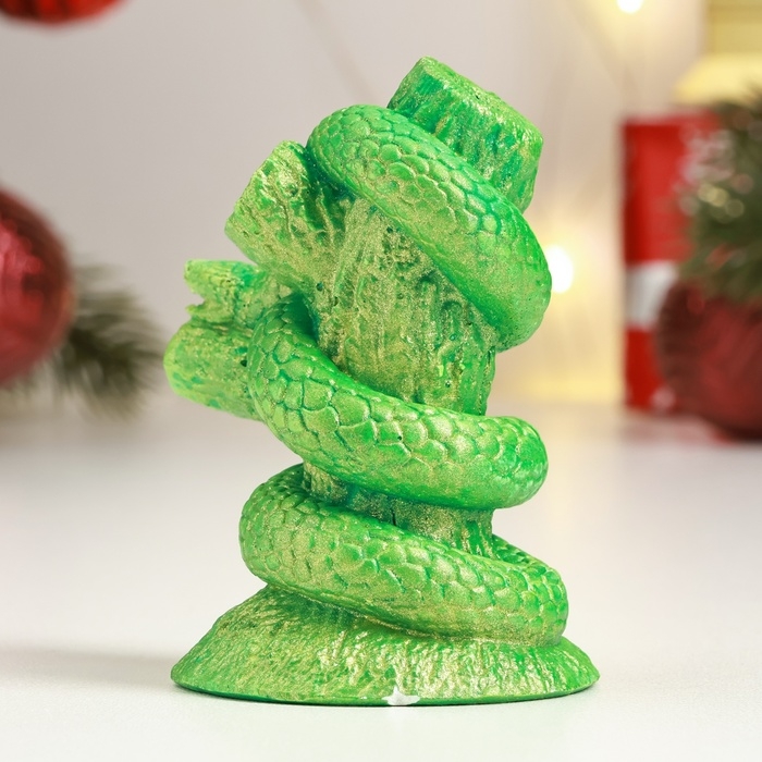 Фигура Фигура "Змея на дереве" светло-зеленая, 10х8см