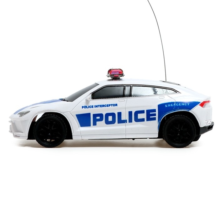 Машина радиоуправляемая «Полиция», работает от батареек, цвет бело-синий Машина радиоуправляемая «Полиция», работает от батареек, цвет бело-синий