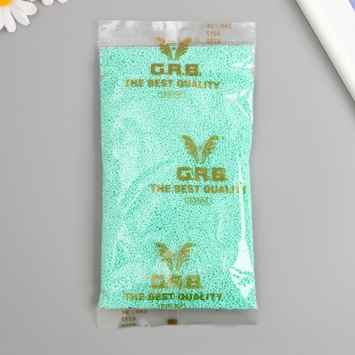 Бисер стекло 12/0  Бисер стекло 12/0 "Зелёная вода" ровный №668 450 гр