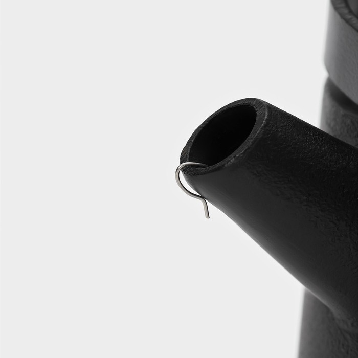 Чайник для плиты с эмалированным покрытием внутри Magma «Сайгон», 1,1 л, чугун, с ситом, индукция, цвет чёрный Чайник для плиты с эмалированным покрытием внутри Magma «Сайгон», 1,1 л, чугун, с ситом, индукция, цвет чёрный