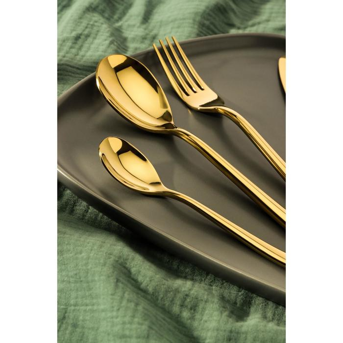 Столовые приборы из нержавеющей стали Magistro &laquo;Джентри&raquo;, 4 предмета, цвет золотой