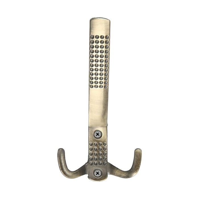 Крючок мебельный ТУНДРА TKT001, трехрожковый, бронза Крючок мебельный ТУНДРА TKT001, трехрожковый, бронза