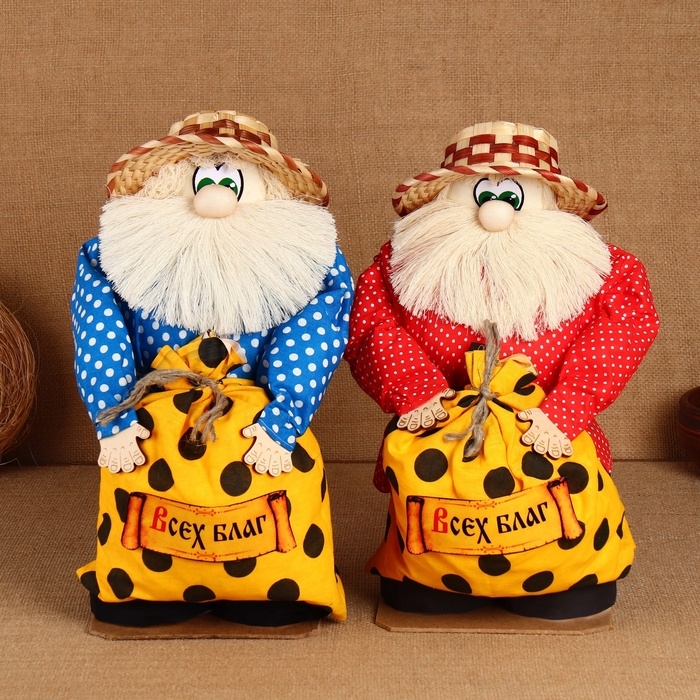 Домовой Иваныч Домовой Иваныч "Всех благ", с мешком, 40 х 24 см, микс