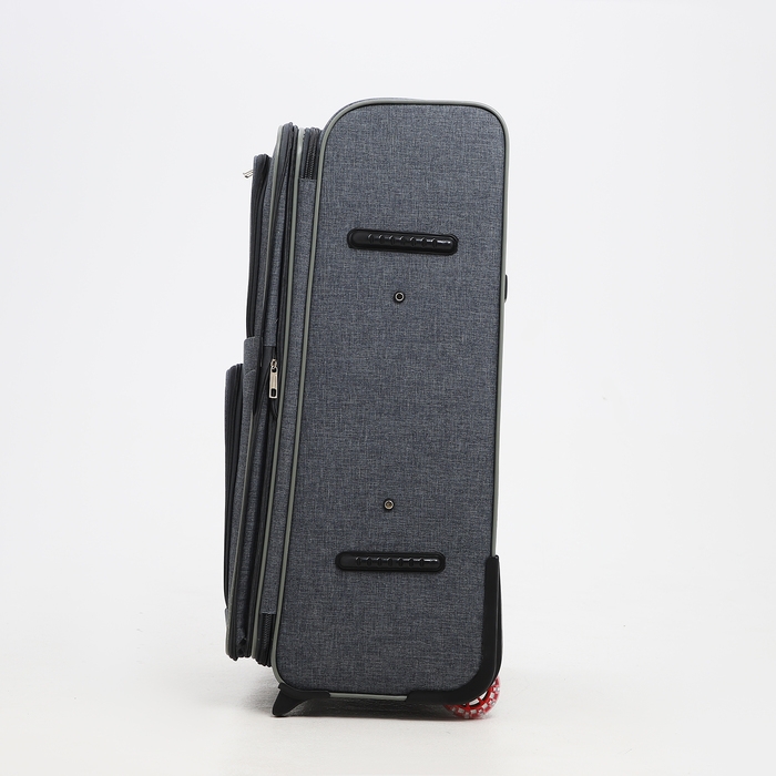 Чемодан большой 95 л (L), отдел на молнии, с расширением, кодовый замок, 3 колеса, 2 наружных кармана, цвет серый Чемодан большой 95 л (L), отдел на молнии, с расширением, кодовый замок, 3 колеса, 2 наружных кармана, цвет серый