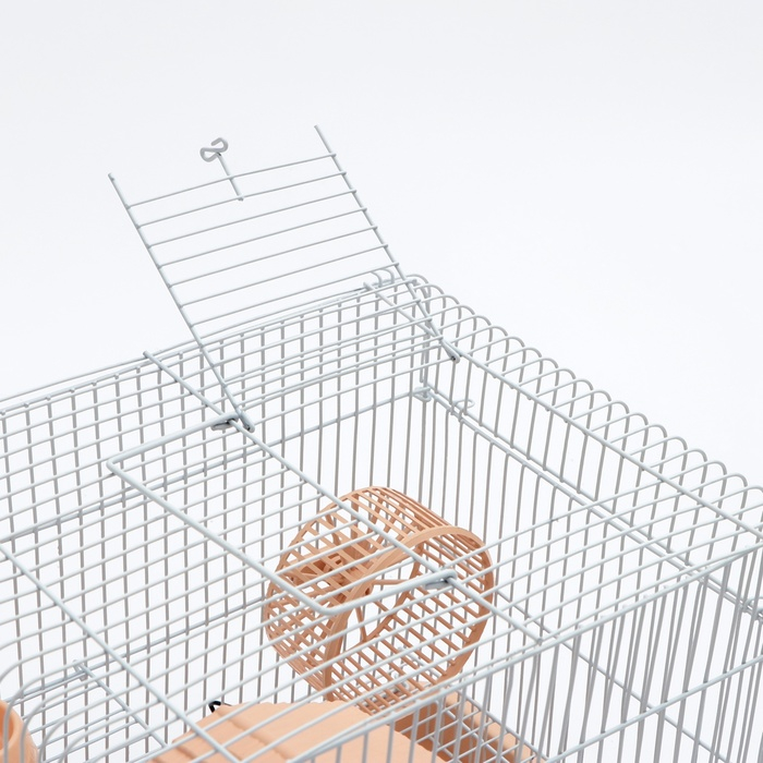 Клетка для грызунов Клетка для грызунов "Пижон" №3, с 2-я этажами, укомплектованная, 33 х 24 х 28 см, бежевая