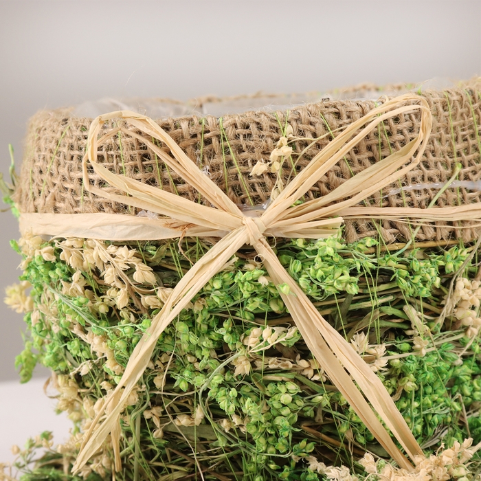 Кашпо, 19 х 16 х 11 см, трава Кашпо, 19 х 16 х 11 см, трава