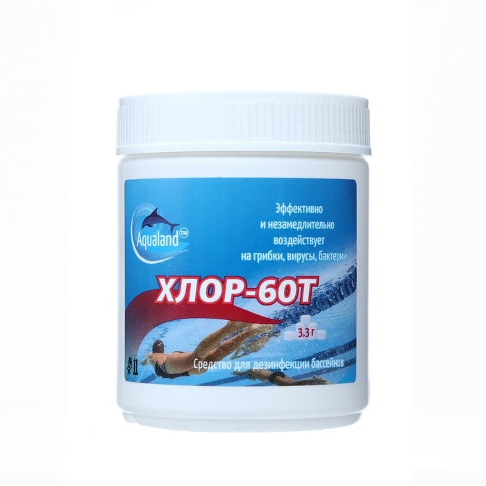 Дезинфицирующее средство Aqualand Хлор, таблетки, 50 шт. х 3,3 г Дезинфицирующее средство Aqualand Хлор, таблетки, 50 шт. х 3,3 г