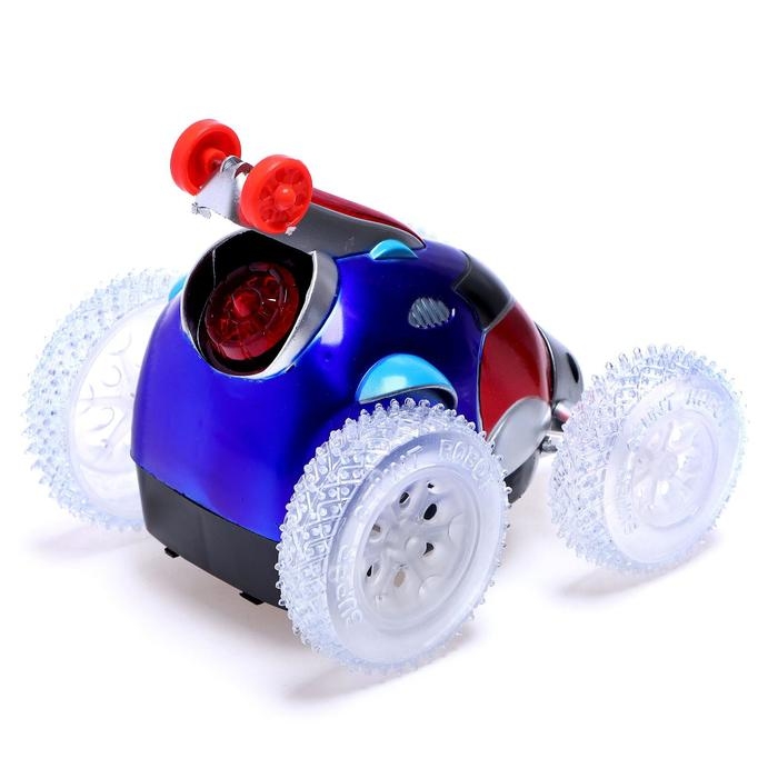 Перевёртыш радиоуправляемый «Скорость», работает от батареек, световые эффекты, цвет синий Перевёртыш радиоуправляемый «Скорость», работает от батареек, световые эффекты, цвет синий