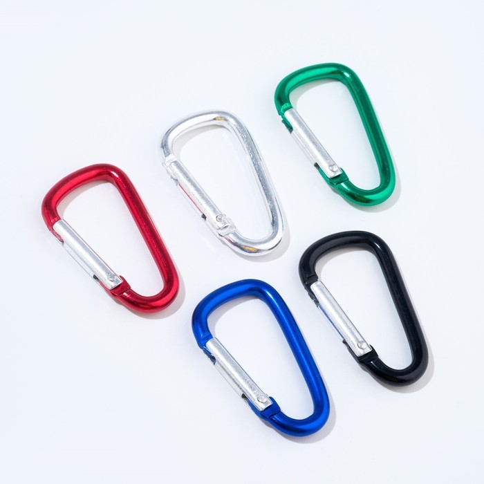 Набор карабинов, туристических 4см, 10 шт Набор карабинов, туристических 4см, 10 шт